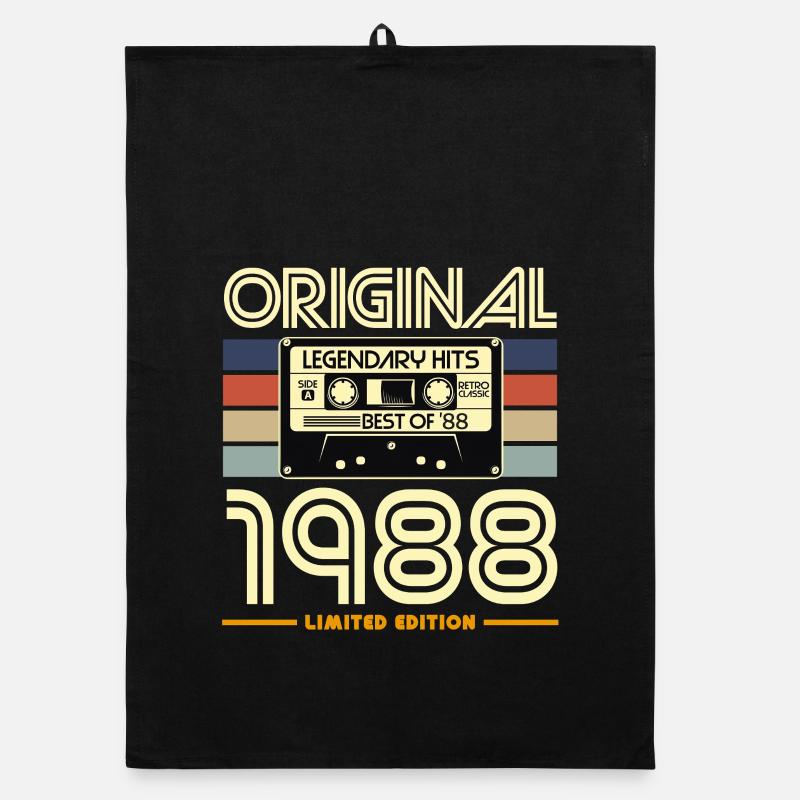 Retro 1988 Limited Edition Kassette Organic Geschirrtuch