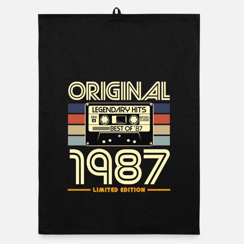 Originale limitierte Kassetten-Retro-Hits von 1987 Organic Geschirrtuch