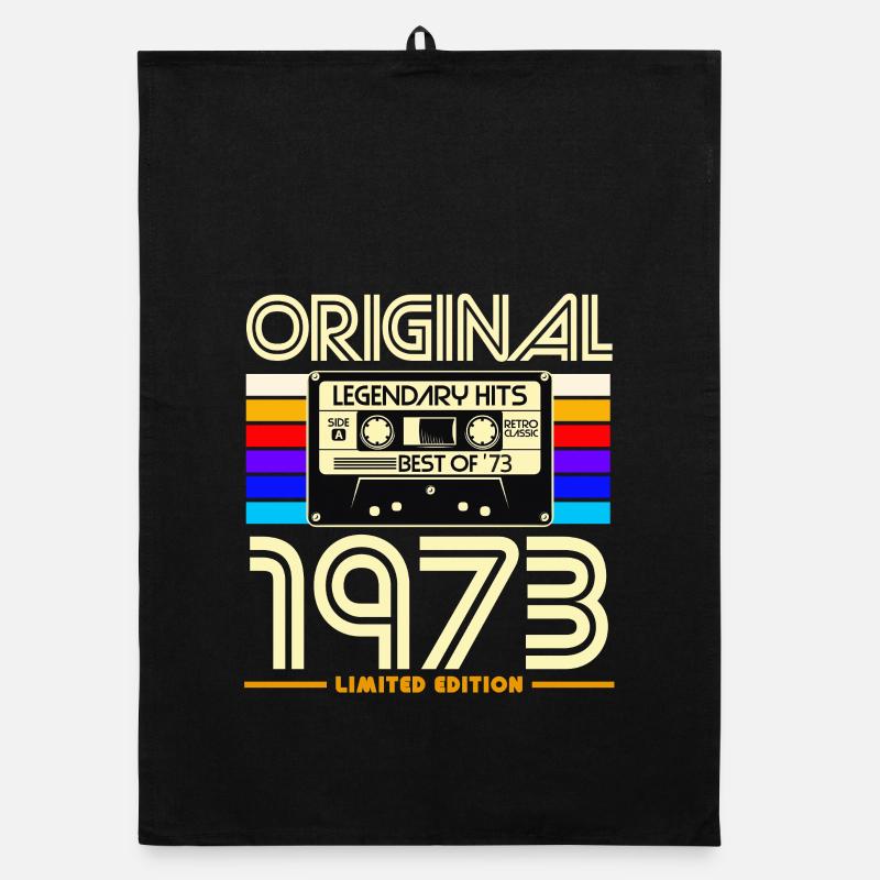 Originale Retro-Kassette von 1973 Organic Geschirrtuch