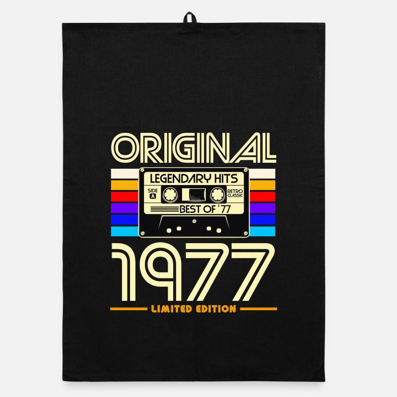Originale Retro-Kassette von 1977 Organic Geschirrtuch