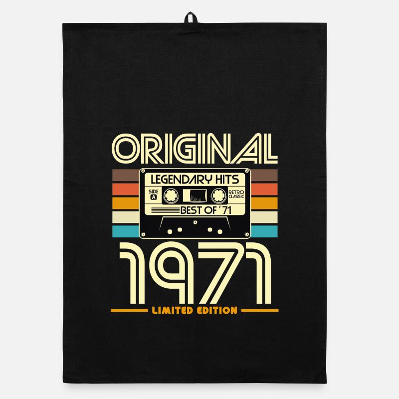 Originale limitierte Retro-Kassette von 1971 Organic Geschirrtuch