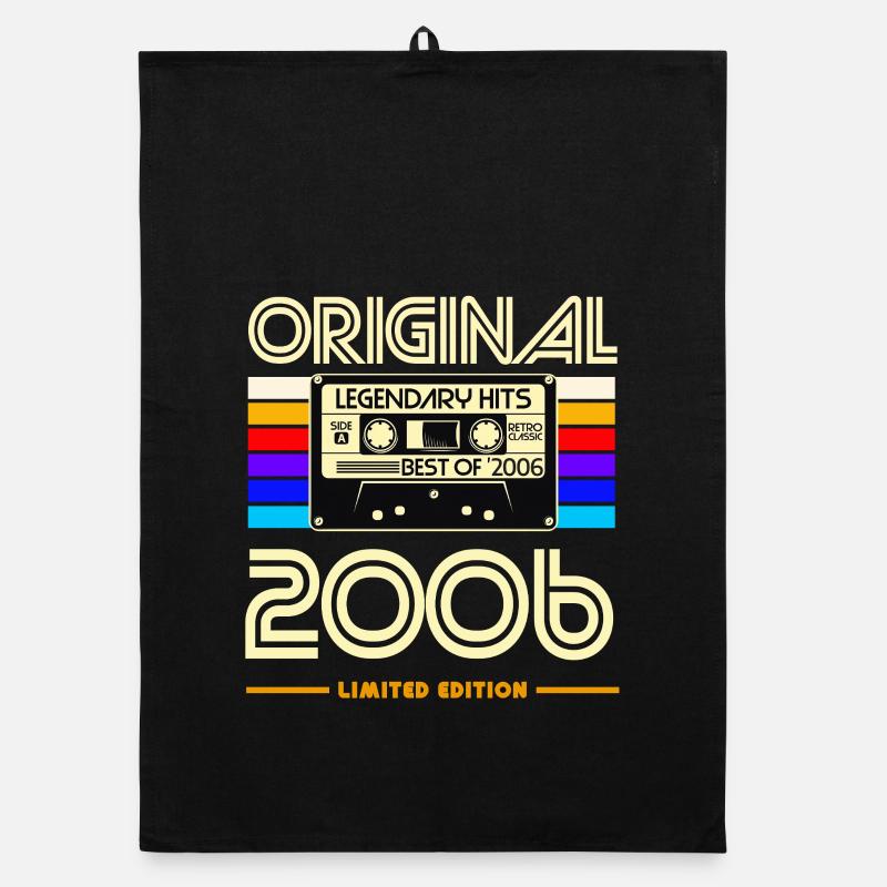 Originale Retro-Kassette von 2006 Organic Geschirrtuch