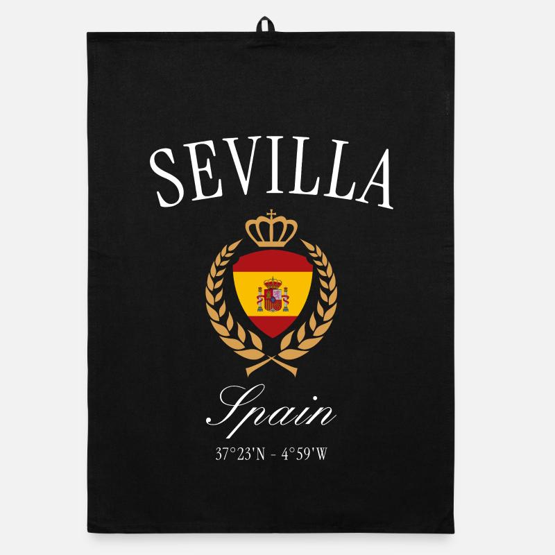 Sevilla Spanien Wappen Krone – Reise Souvenir Organic Geschirrtuch