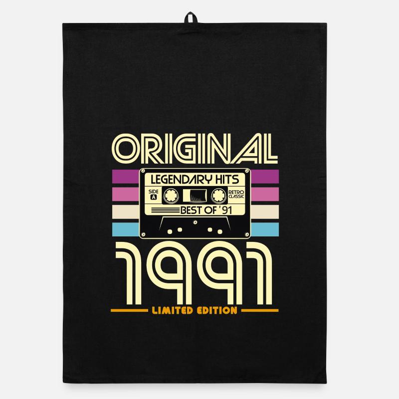 1991 Retro Legend Kassette Organic Geschirrtuch