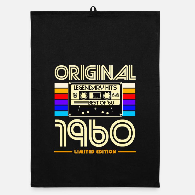 Original 1960's Vintage Cassette Organic dish towel