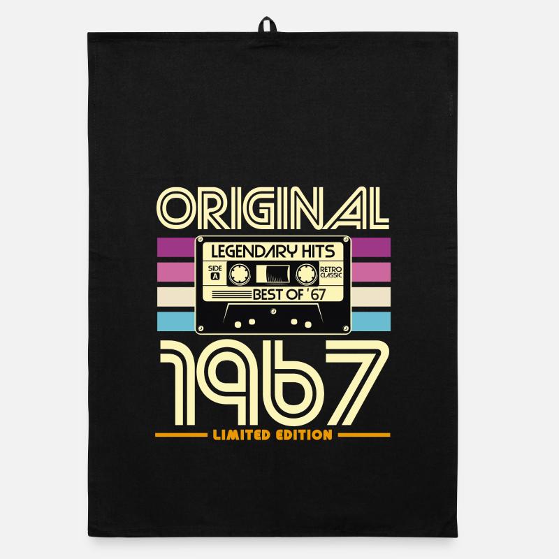 Original-Hits-Kassette von 1967 Retro Organic Geschirrtuch