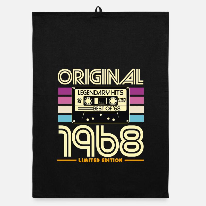 Original-Hits Kassette Retro von 1968 Organic Geschirrtuch