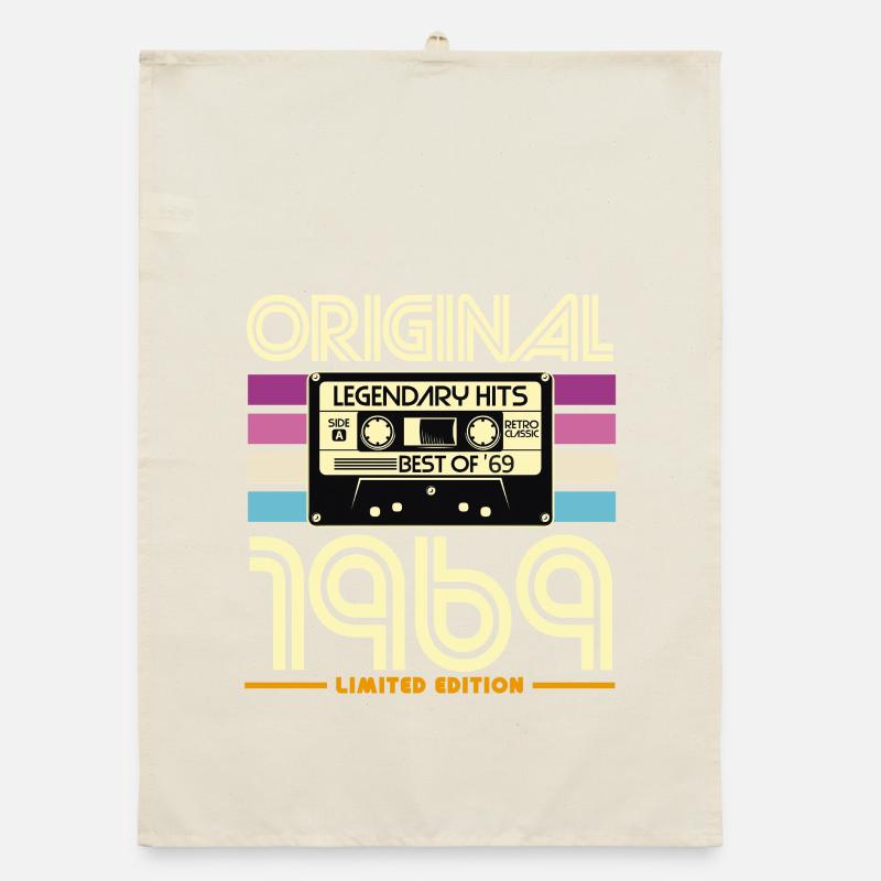 Vintage 1969 Limited Edition Cassette Organic dish towel