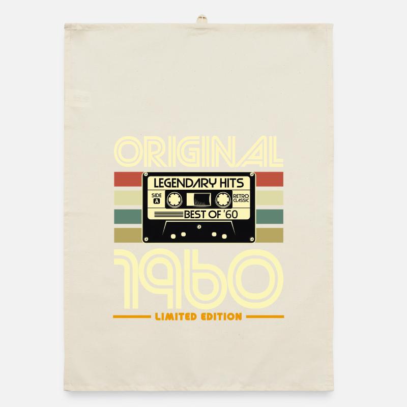 Original 1960's Retro Cassette Organic dish towel