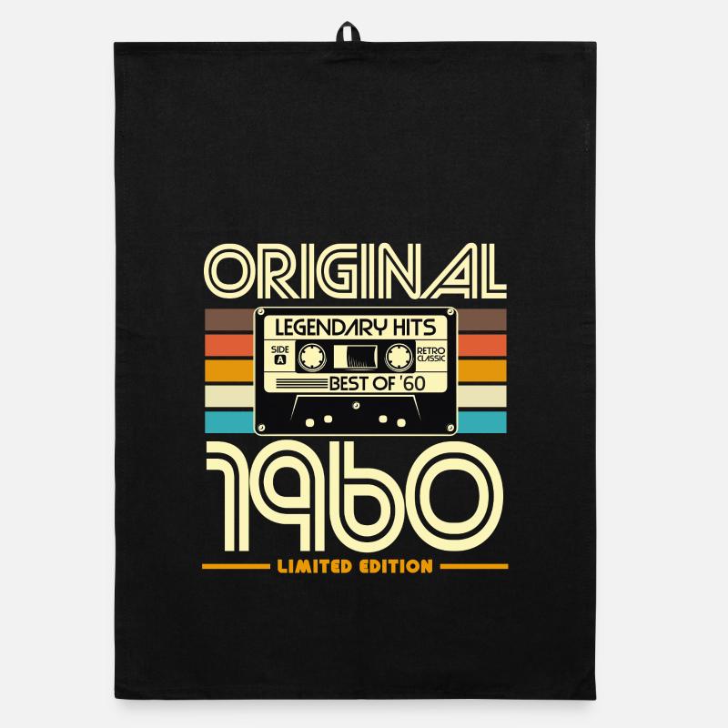 Original 1960's Vintage Cassette Organic dish towel