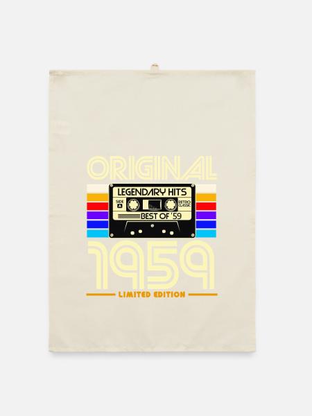 1959 Vintage Limited Cassette - Organic dish towel - nature - Front
