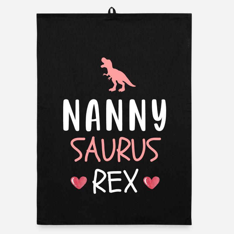 Nannysaurus Rex Nounou Dinosaure mignon Torchon bio