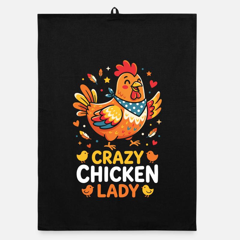 Crazy Chicken Lady Organic dish towel
