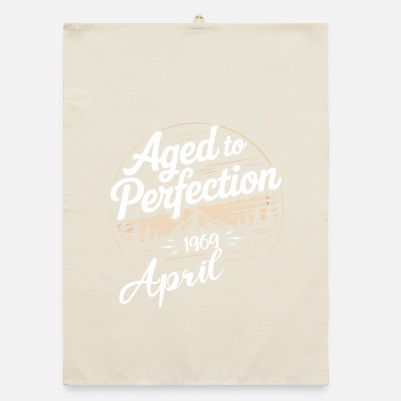 April 1969 Geburtstag april 1969 Organic Geschirrtuch