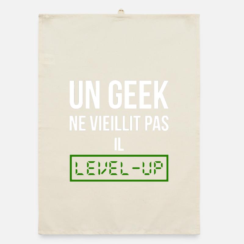 Geek Level (vert) Torchon bio