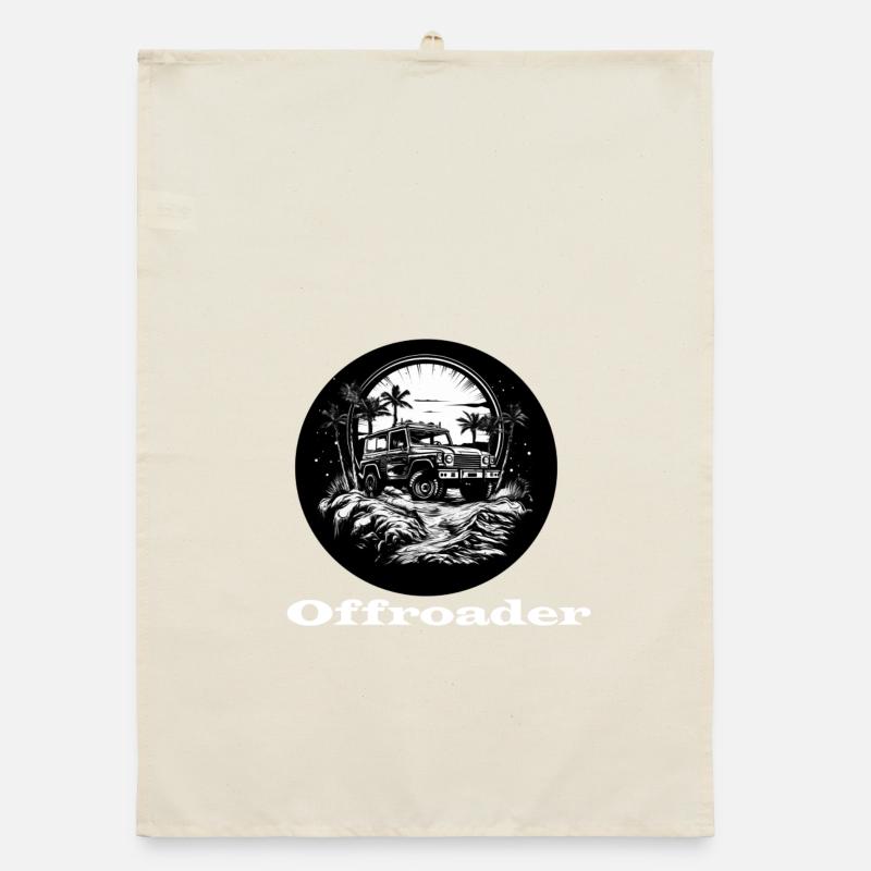 Off-roader white Organic dish towel