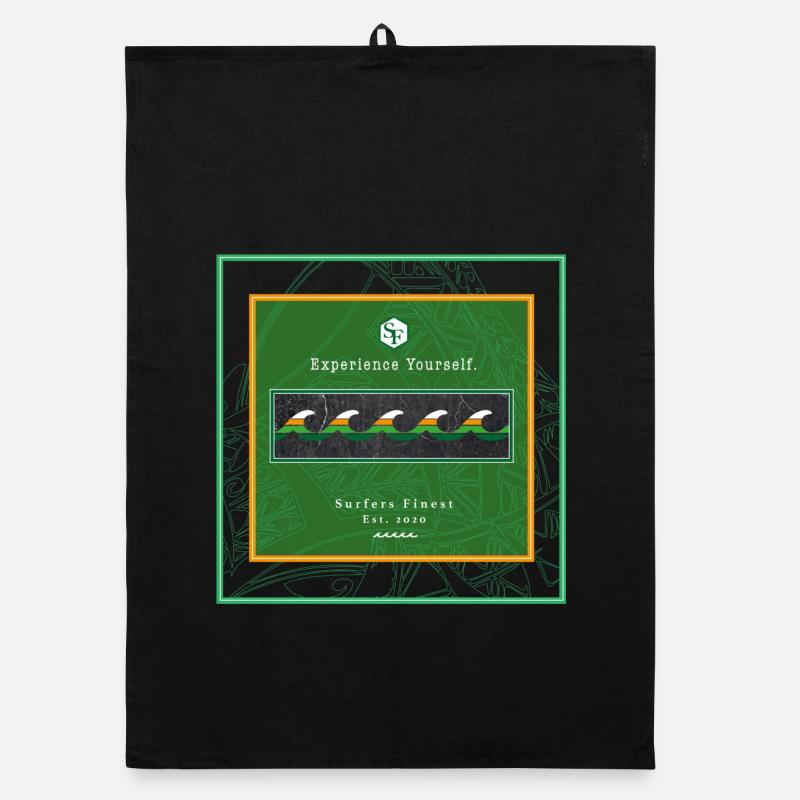 Logo de vagues de conception de surf Torchon bio