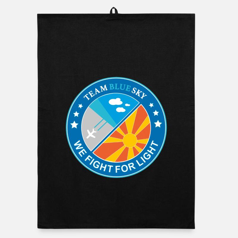 Light Warrior Badge Summer Sun Blue Sky Organic dish towel