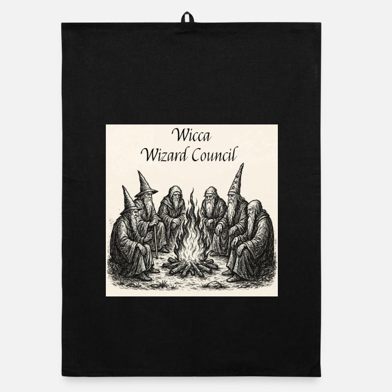 Wicca Wizard Rat - Organic Geschirrtuch - Schwarz