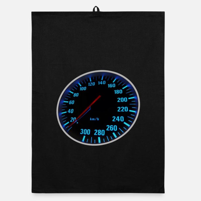 Blue Speedmeter - Tacho Organic Geschirrtuch