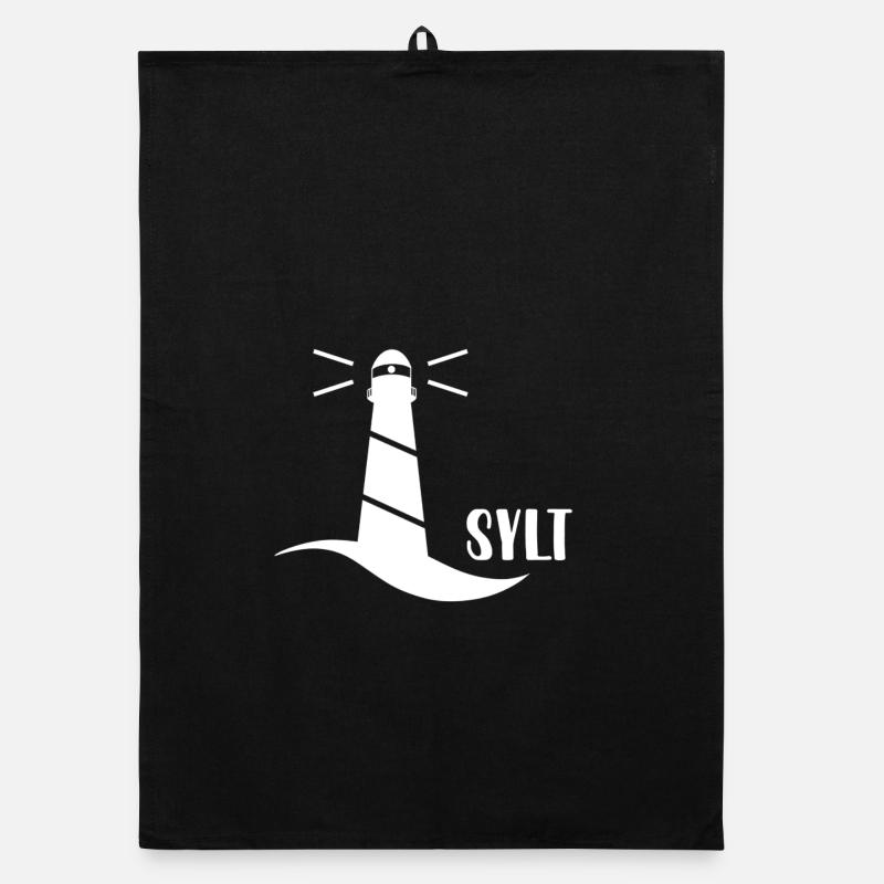 Leuchtturm Sylt weiß) Organic Geschirrtuch