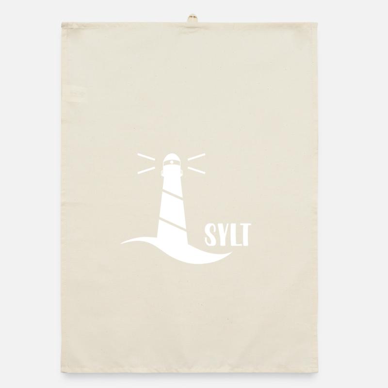 Lighthouse Sylt (white) Organic dish towel