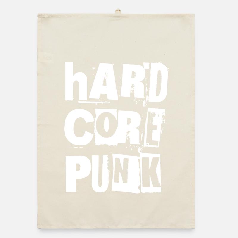 Hardcore Punk Distressed Typografie Organic Geschirrtuch