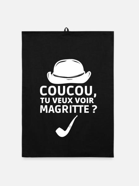 peintre, artiste peintre, peinture - Torchon bio - noir - Devant