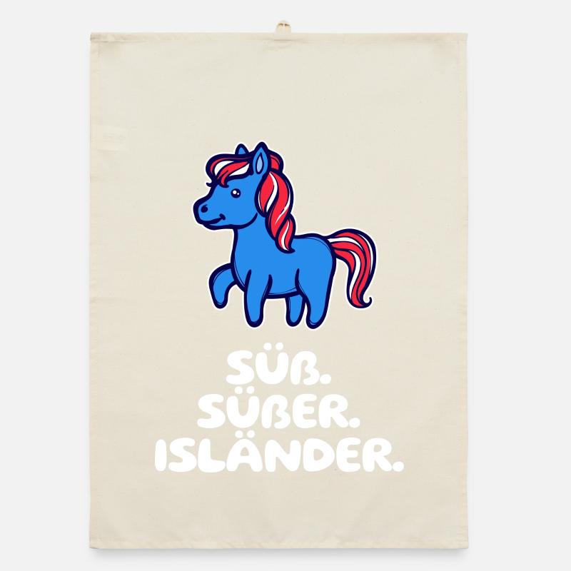 Islandponys Statement Islandpferde Pony Pferdenarr Organic Geschirrtuch