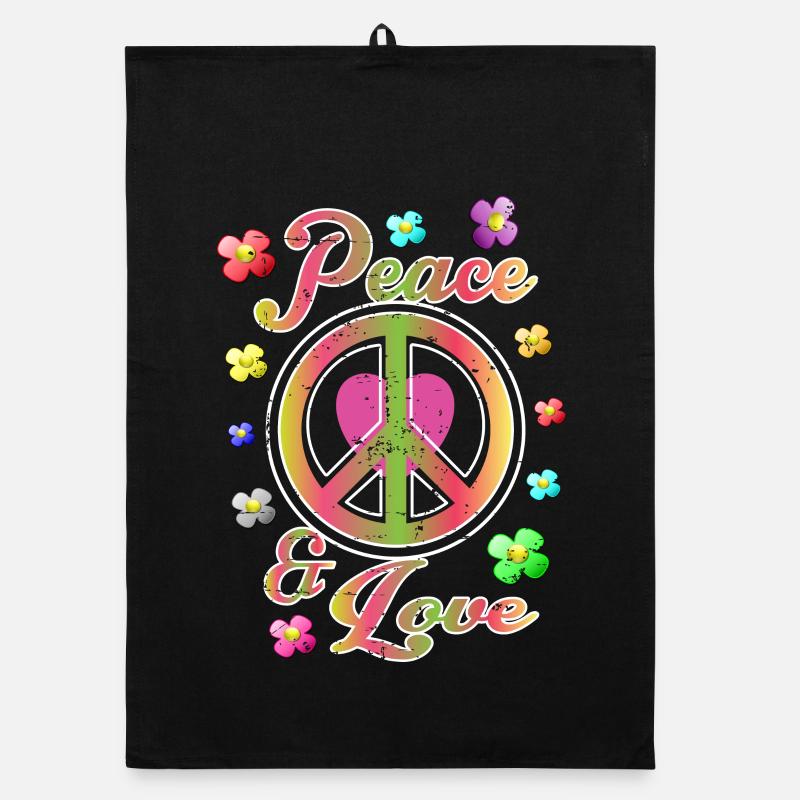 Peace and Love Organic dish towel