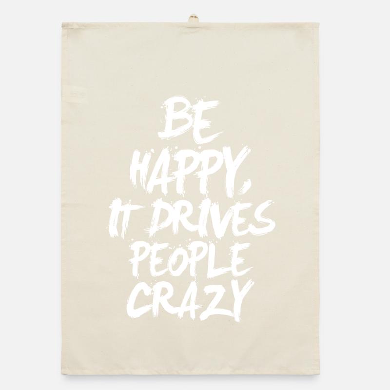 Be Happy (dunkel) Organic Geschirrtuch