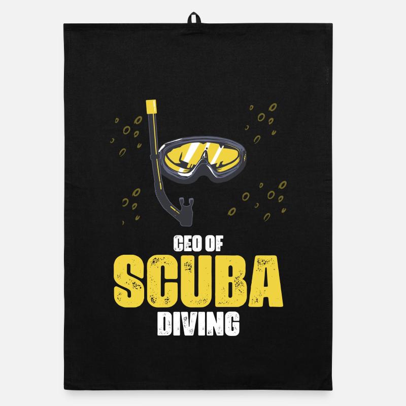 Plongeur en apnée Design Torchon bio