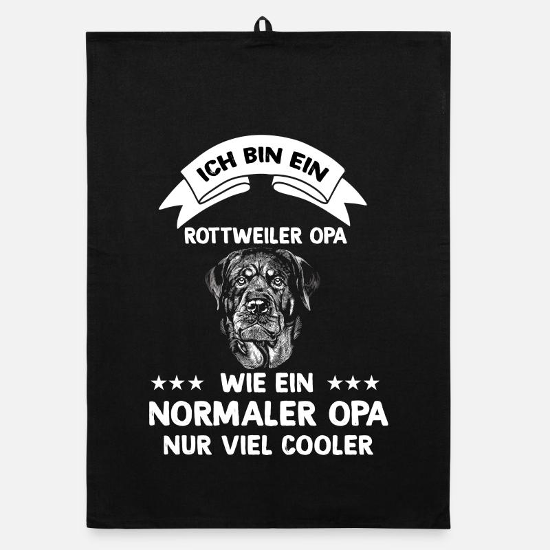 Ich bin ein Rottweiler Opa Organic Geschirrtuch