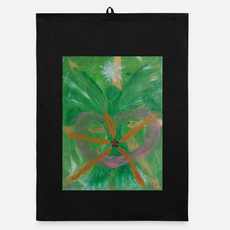 Erzengel Raphael Heilerengel - Organic Geschirrtuch - Schwarz