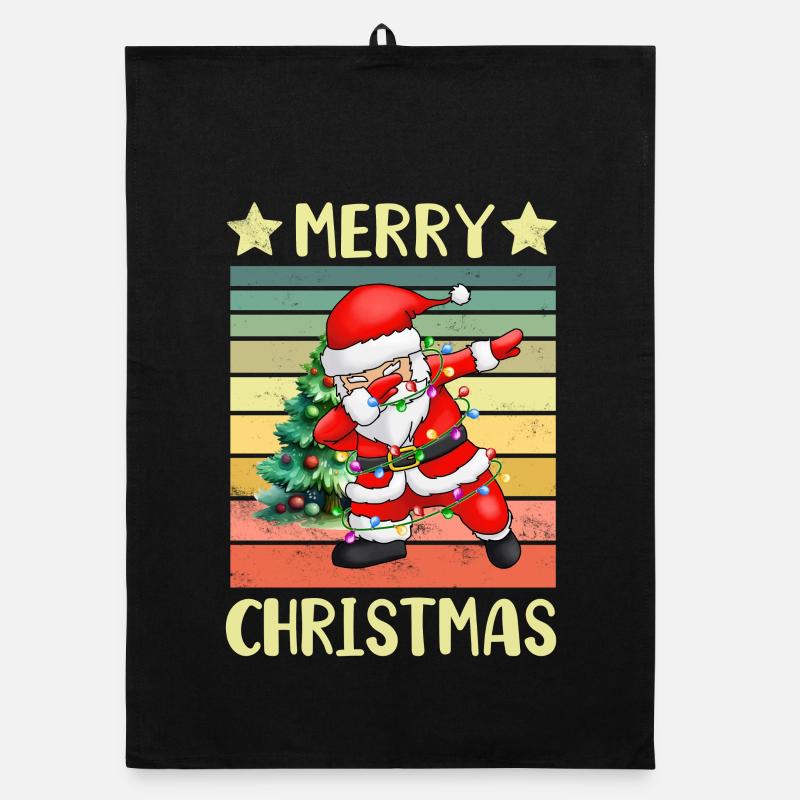 Dabbing Santa Claus Weihnachtsmann Organic Geschirrtuch