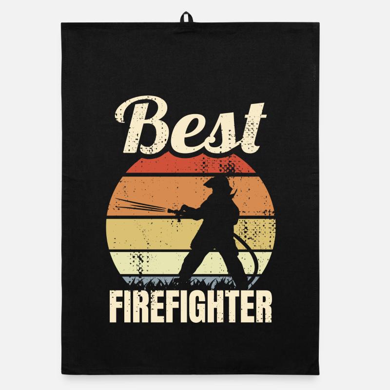 Toller Feuerwehrmann Organic Geschirrtuch