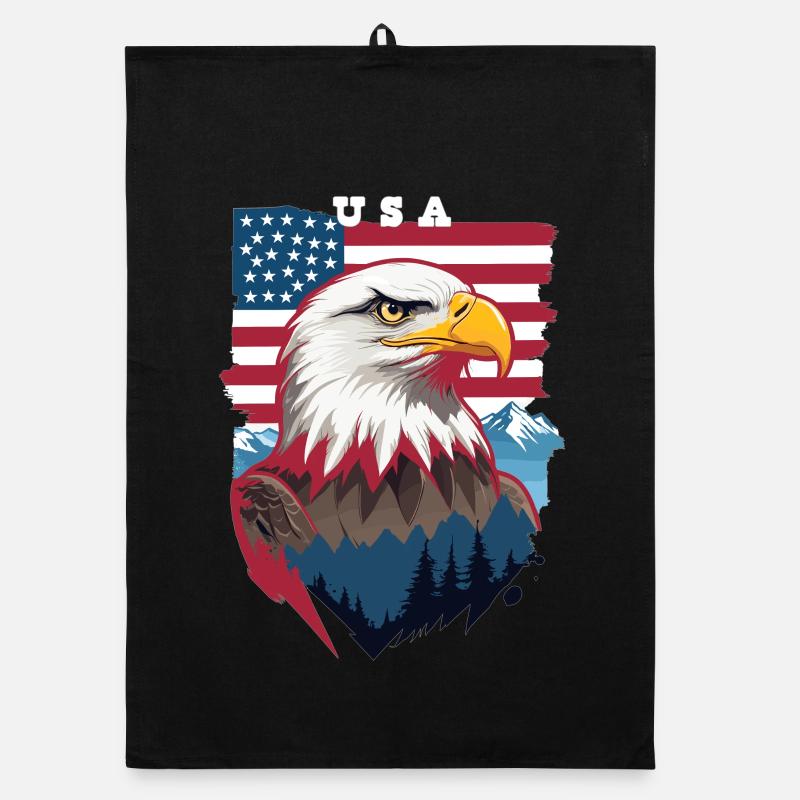 Bald eagle Organic dish towel