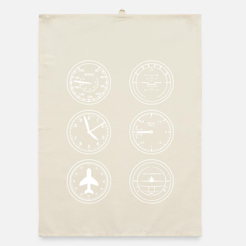 Flugzeug Instrumente Organic Geschirrtuch