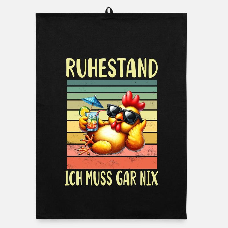 Ruhestand Rentner Rentnerin Organic Geschirrtuch
