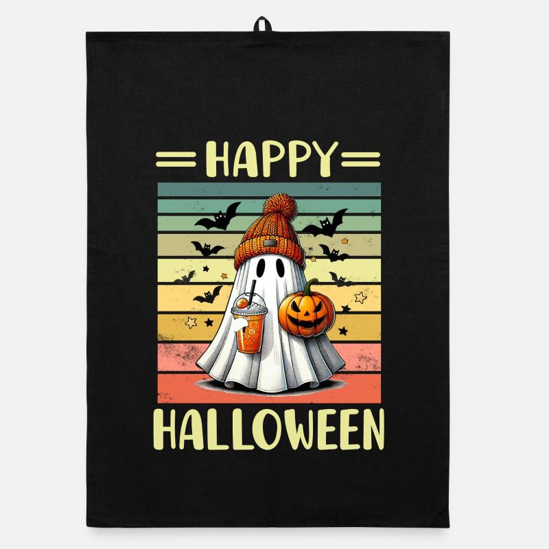 Halloween Ghost Organic dish towel