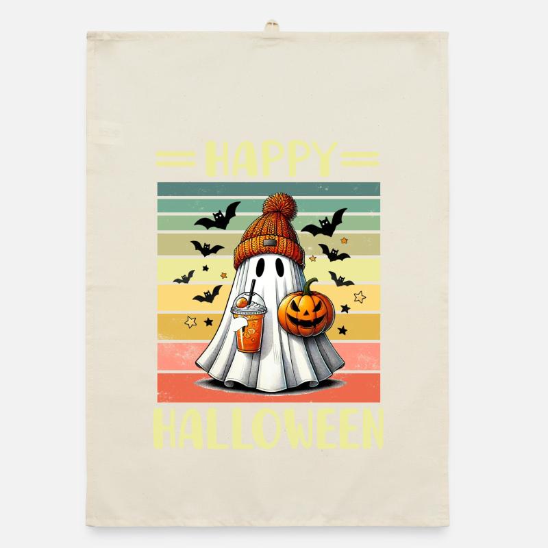 Halloween Ghost Organic dish towel