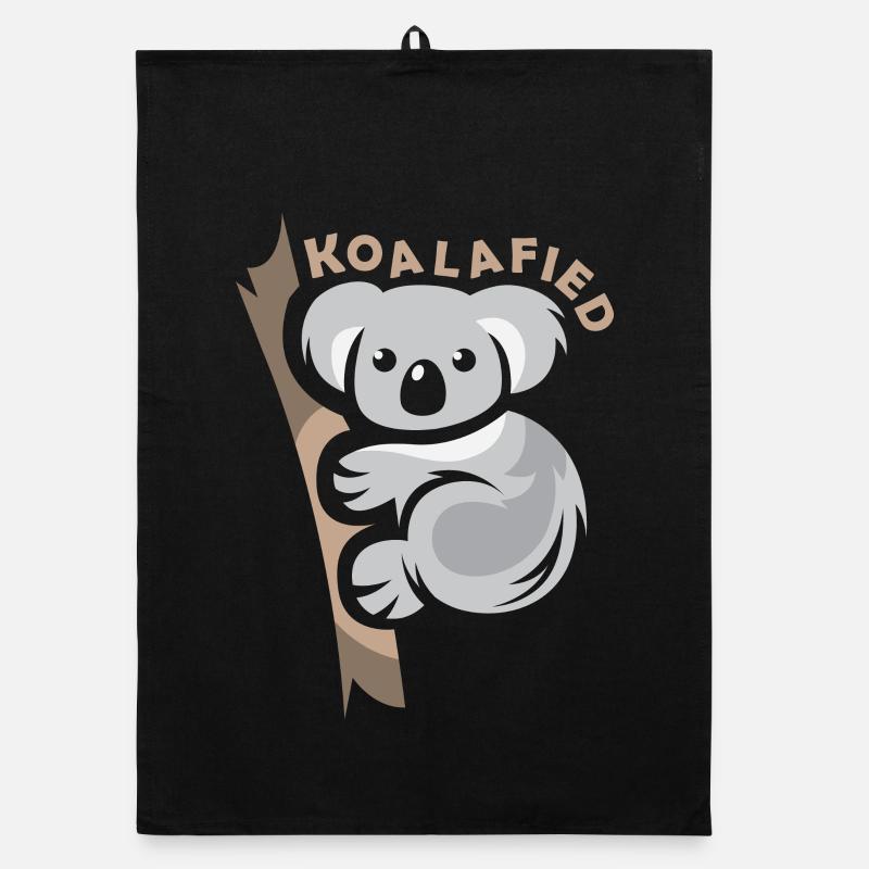 koala lustige Sprüche comic koalafied Symbol Logo Organic Geschirrtuch