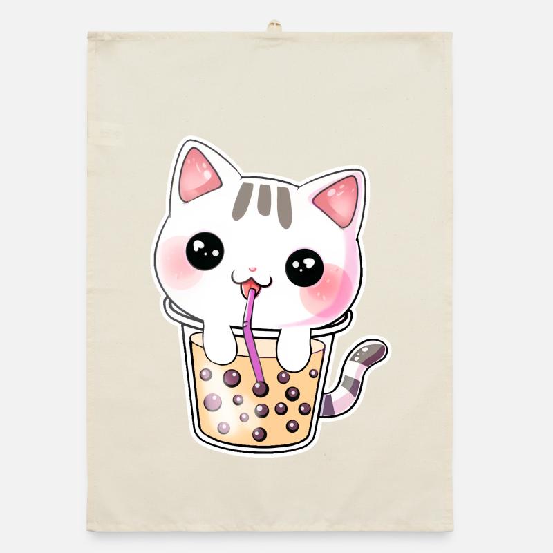 Kawaii Bubble Tea Chat Torchon bio