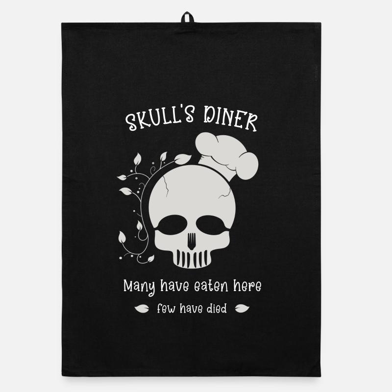 Skull's Diner Organic dish towel