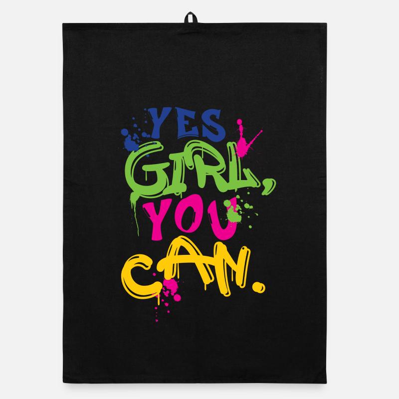 Fille : , tu peux Torchon bio