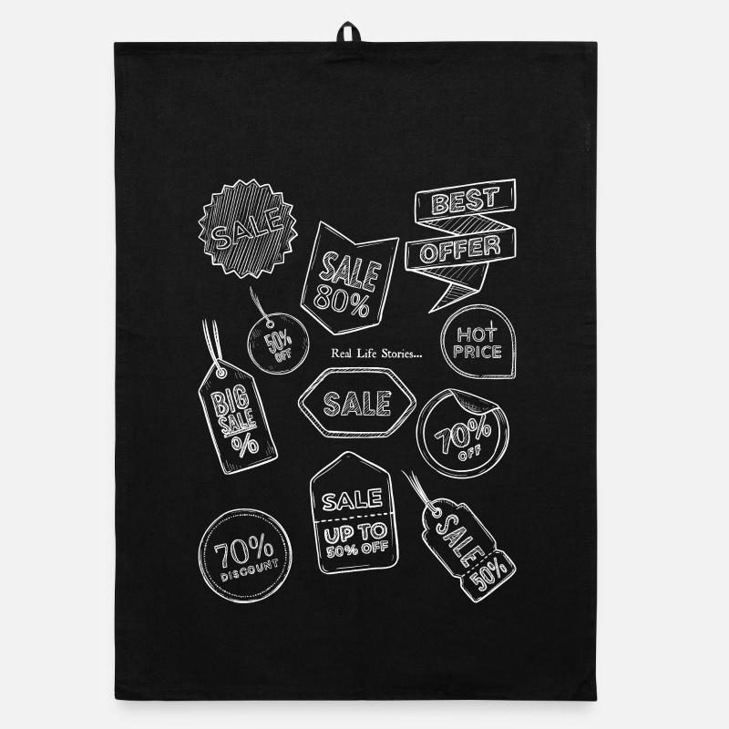 Tableau noir vente Doodles Torchon bio