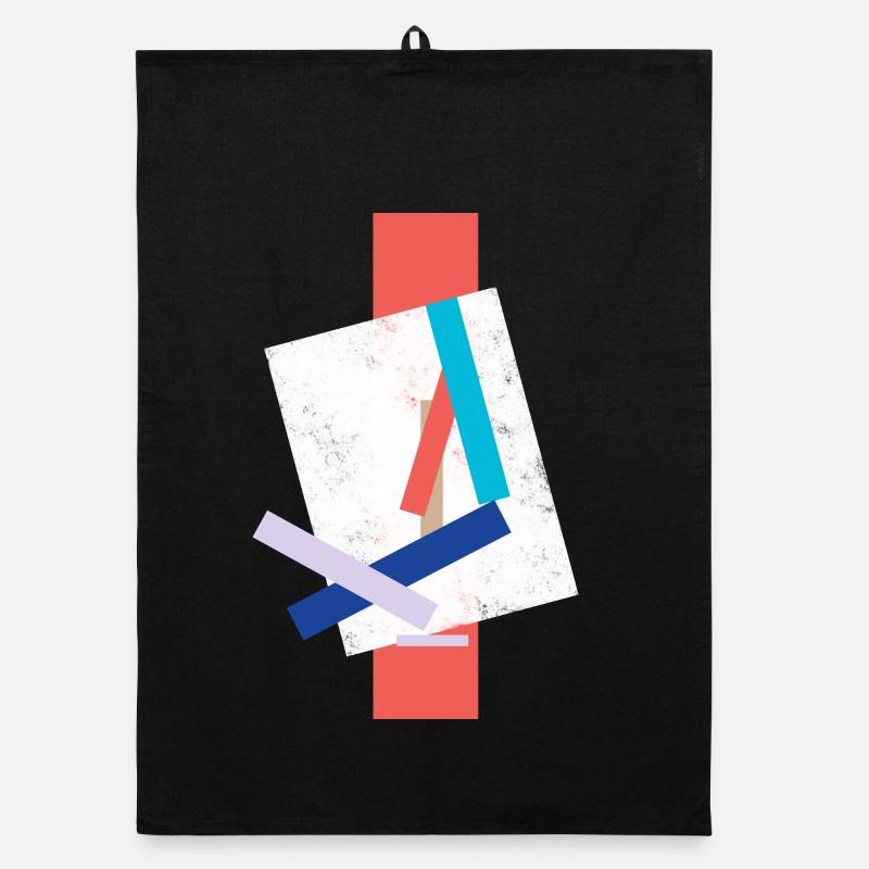 Abstract geometry accent for art student Organic dish towel
