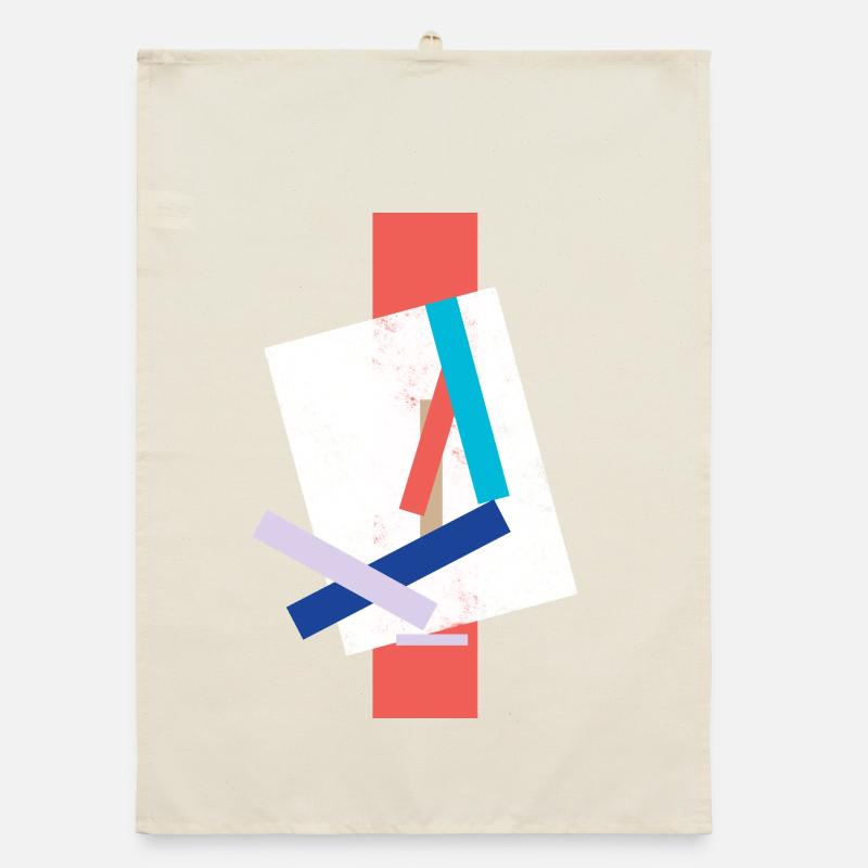 Abstract geometry accent for art student Organic dish towel