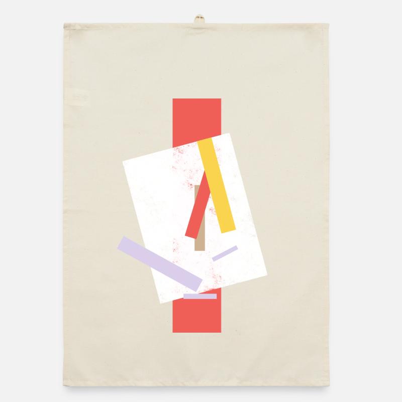 Jeu abstrait de couleurs sur imprimé Torchon bio