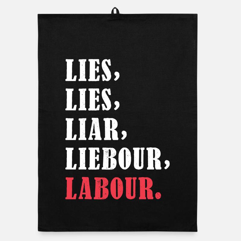 Conception typographique de slogan anti-ouvrier audacieuse - Torchon bio - noir